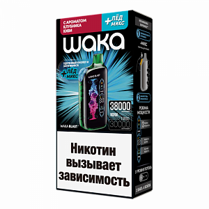 Купить WAKA BLAST 38000 Клубника, киви + лёд микс по цене 1&nbsp;530 руб.