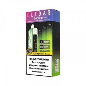 Купить ELFBAR 30000 Леденец, кислое яблоко с регулировкой крепости по цене 1&nbsp;050 руб.